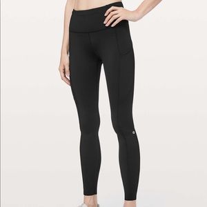 LULULEMON FAST AND FREE 25” BLACK SIZE 8